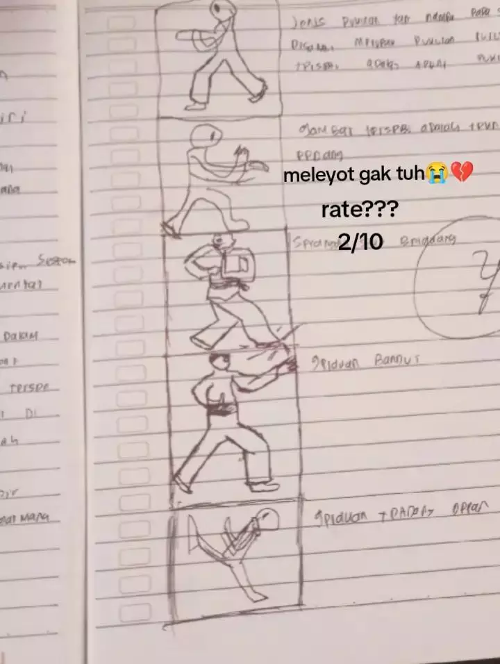 Potret siswa gambar gerakan silat TikTok/@tanpa_teks Potret siswa gambar gerakan silat TikTok/@tanpa_teks