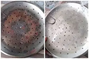 Jangan dibuang, ini cara mengubah saringan kukusan berkarat supaya mengilap lagi pakai 2 bahan dapur