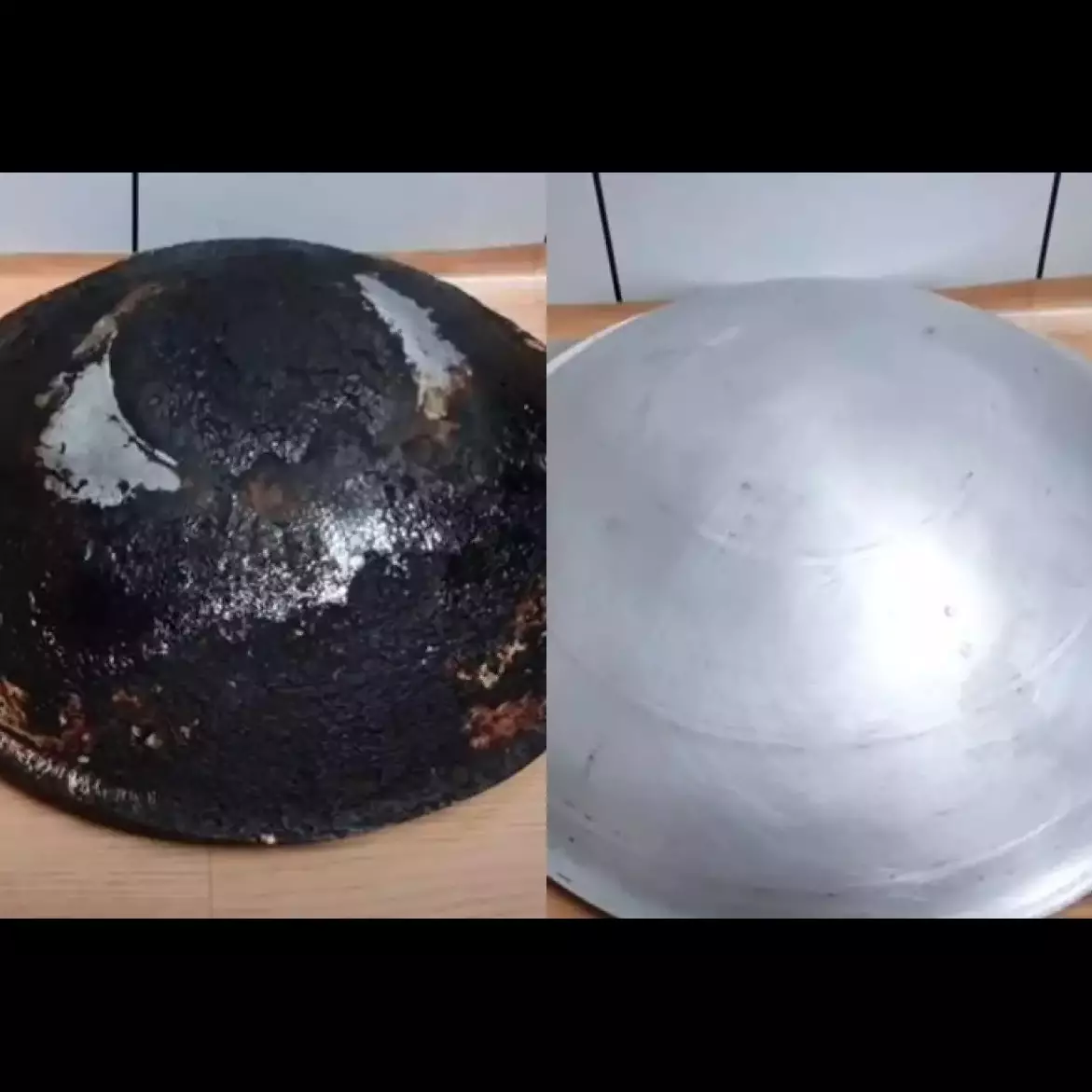 Trik mudah membersihkan pantat wajan gosong dengan 2 bahan, kinclong seperti baru