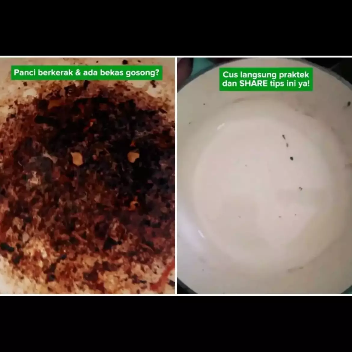 Cara hilangkan kerak gosong di dasar panci dengan 2 bahan dapur sederhana