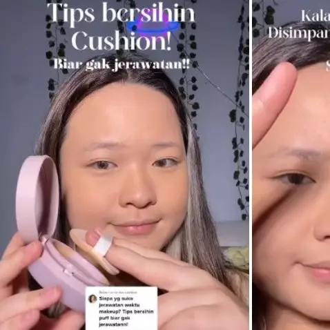 Tak perlu dicuci pakai air sabun, ini cara bersihkan puff cushion cuma andalkan 1 bahan khusus