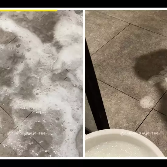 Tanpa disiram cuka, begini cara bersihkan lantai kamar mandi licin agar kesat dan tak ada bercak putih