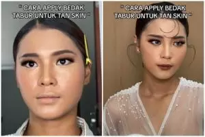 Trik aplikasikan bedak tabur di kulit sawo matang ini bisa bikin wajah lebih berdimensi