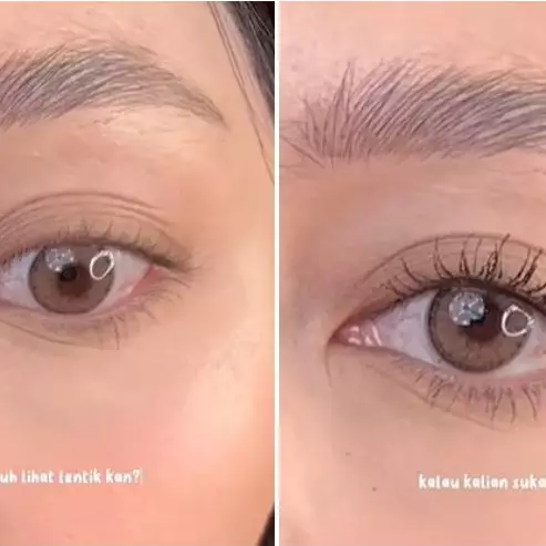 Trik lentikkan bulu mata tanpa eyelash curler cuma andalkan 1 alat makan, hasilnya bak lash lift