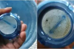 Cara hilangkan noda lumut di bagian dalam galon tanpa sikat, kinclong seperti baru