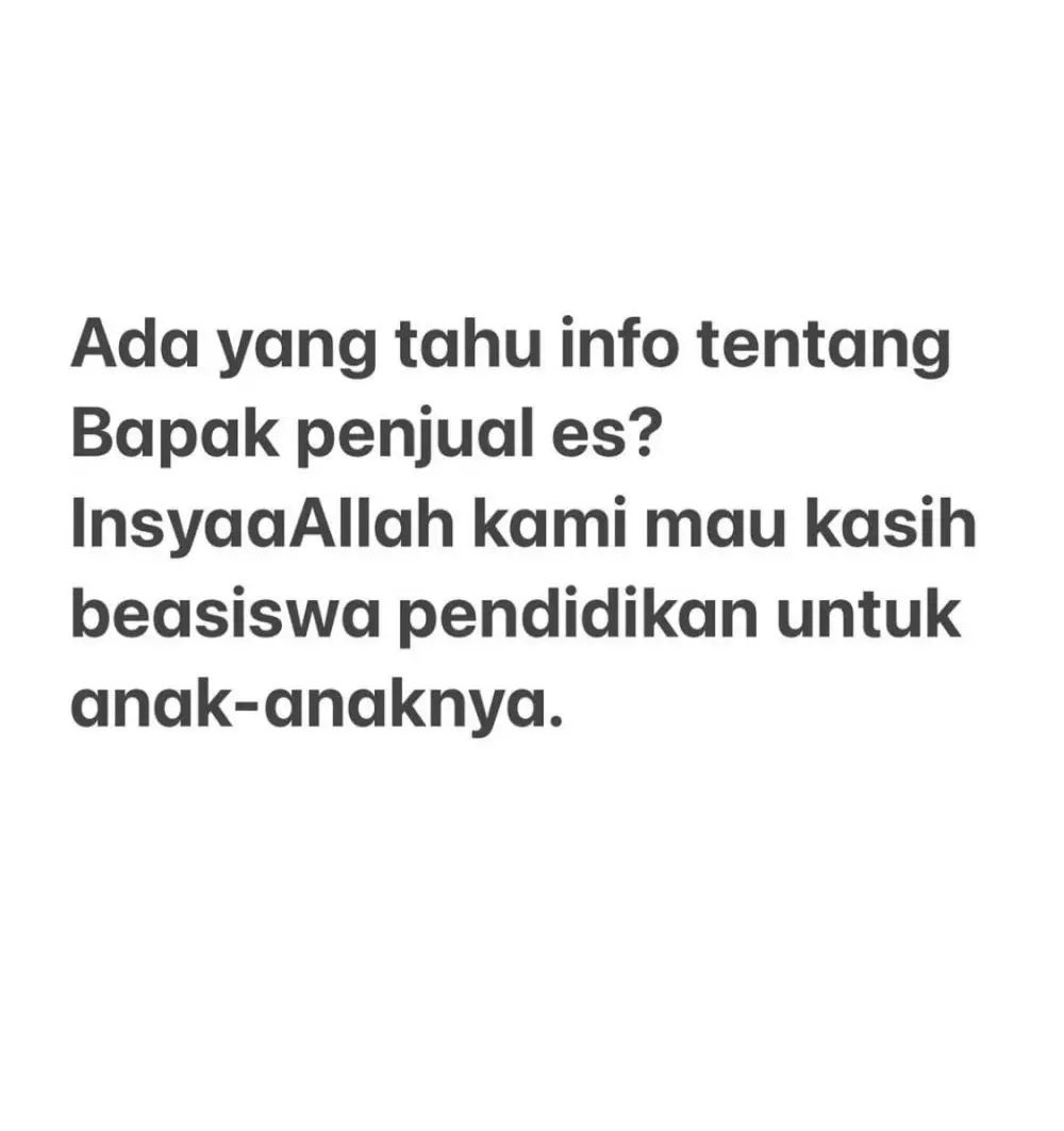 Pedagang es teh kini panen donasi © Instagram Pedagang es teh kini panen donasi © Instagram