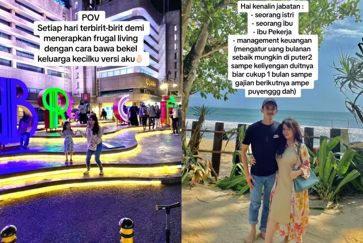 Ibu muda ketagihan frugal living © TikTok Ibu muda ketagihan frugal living © TikTok