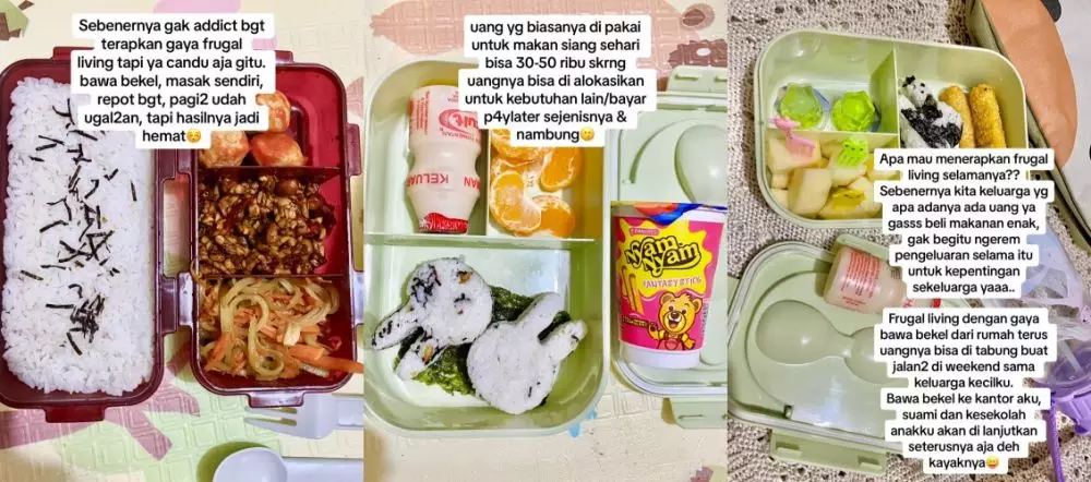 Ibu muda ketagihan frugal living © TikTok Ibu muda ketagihan frugal living © TikTok