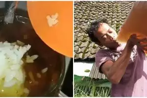 11 Potret nyeleneh orang menikmati es teh ini bikin nggak habis pikir