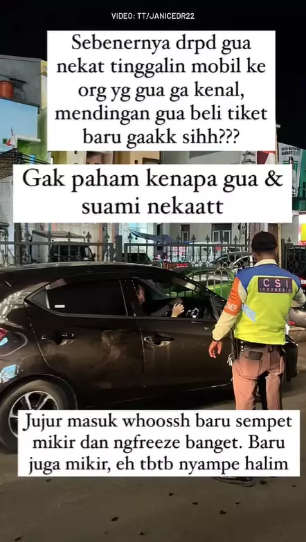 Viral pasutri nitip mobil ke satpam ini curi atensi © 2024 Instagram Viral pasutri nitip mobil ke satpam ini curi atensi © 2024 Instagram