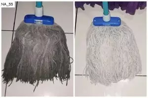 Cara cuci kain pel kumal agar kembali putih dengan satu bahan dapur, tak perlu direndam semalaman