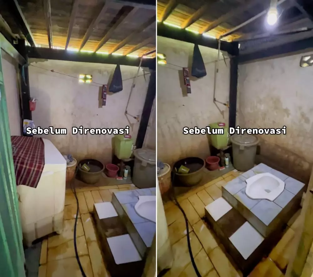 renovasi kamar mandi buluk © TikTok renovasi kamar mandi buluk © TikTok