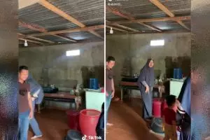 Sengaja dibuat terbuka, potret kamar mandi menyatu dengan dapur ini bikin otak 'traveling'