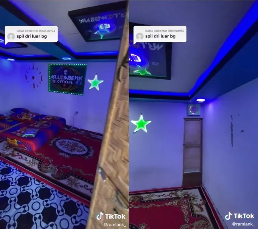 rumah gubuk interior mewah © TikTok/@ramlank_ rumah gubuk interior mewah © TikTok/@ramlank_