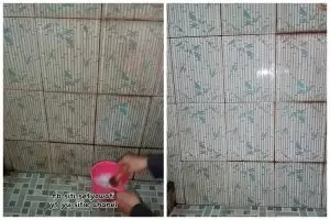 Pakai 1 bahan dapur, cara bersihkan keramik kamar mandi ini bikin kerak terhempas dalam sekali usap