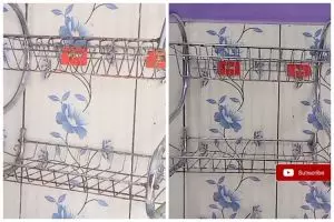 Cuma modal Rp2000, ini trik membasmi karat di rak piring agar kinclong pakai 2 bahan mudah didapat