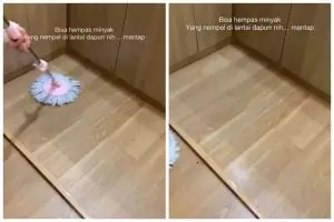 Tanpa cairan khusus, begini cara mengepel lantai licin berminyak agar wangi kesat pakai 2 bahan dapur
