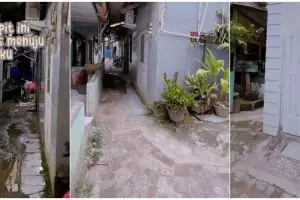 9 Potret rumah dalam gang sempit ini jauh dari kata sederhana, area teras vibesnya ala coffee shop