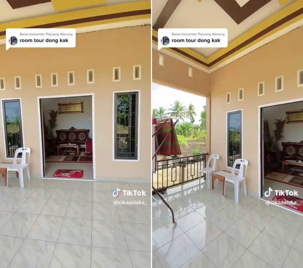 rumah kampung tanah gersang © TikTok