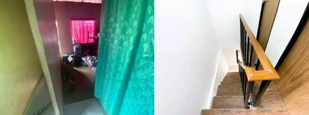 before after makeover rumah dua lantai © Facebook