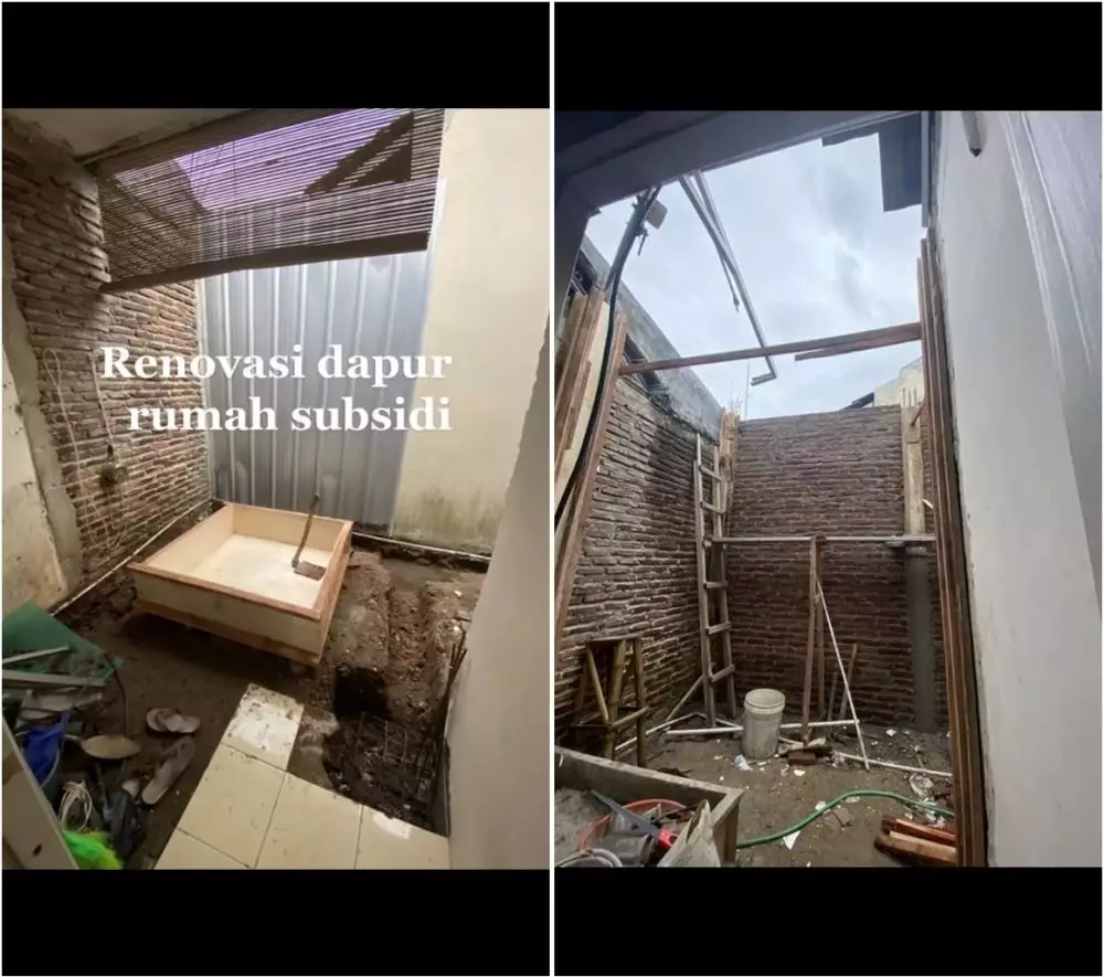makeover dapur rumah subsidi © TikTok makeover dapur rumah subsidi © TikTok