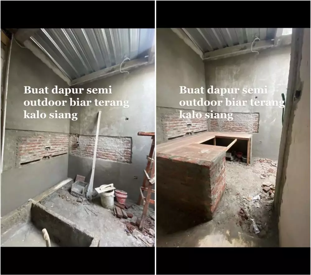 makeover dapur rumah subsidi © TikTok makeover dapur rumah subsidi © TikTok