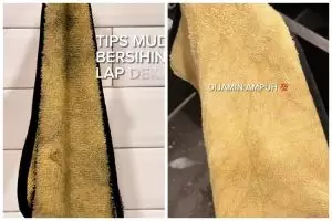 Tak perlu disikat, begini cara mencuci lap dapur berminyak dan bau apek agar wangi segar lagi