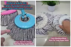 Cara mudah memutihkan kain pel dekil agar cerah lagi seperti baru, cukup direndam 3 bahan dapur ini