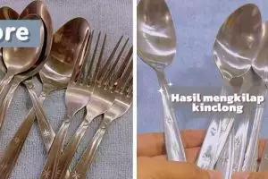 Cara simpel membersihkan sendok berkarat agar kinclong lagi, tanpa direndam semalaman