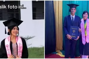 Viral kisah mengharukan perjuangan ayah lulusan SD hadiri wisuda anak lulus S-1, pakai ongkos pinjaman