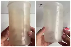 Buluk kembali kinclong! Trik enyahkan kerak teh di gelas plastik, cuma 1 menit pakai 1 bahan sederhana