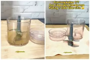 Hilang tanpa garam, ini trik cepat basmi noda kunyit membandel di pisau blender pakai 2 bahan dapur