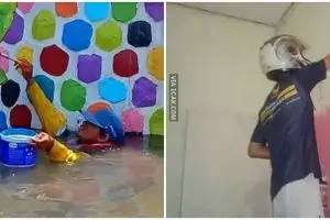 [KUIS] Andai disuruh mengecat tembok, alat apa yang akan kamu pakai? Hasilnya tentukan gaya nyelenehmu