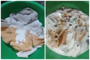 Tak perlu disikat detergen, trik mencuci handuk kusam agar bersih dan cerah ditambah 1 bahan dapur