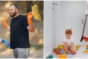 Nggak cuma mengusir energi negatif, ini 7 arti mengayunkan sapu di depan pintu