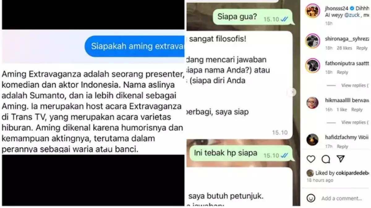 Chat kocak 10 seleb dengan Meta AI ini jawabannya di luar naral, bikin ngakak