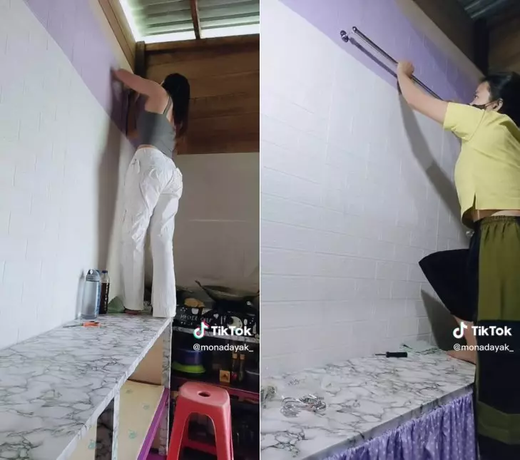 makeover dapur kayu sendiri © TikTok