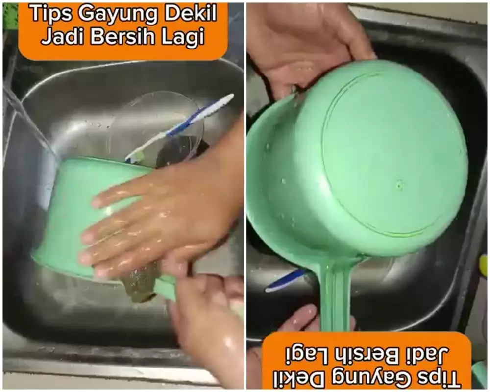 Trik mudah mengubah gayung plastik © Instagram
