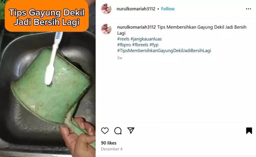Trik mudah mengubah gayung plastik © Instagram