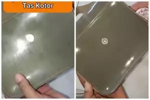 Noda rontok dalam sekali usap, ini cara bersihkan tas kotor terlalu lama disimpan dengan 2 bahan dapur