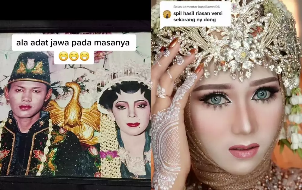 beda makeup pengantin dulu sekarang © TikTok