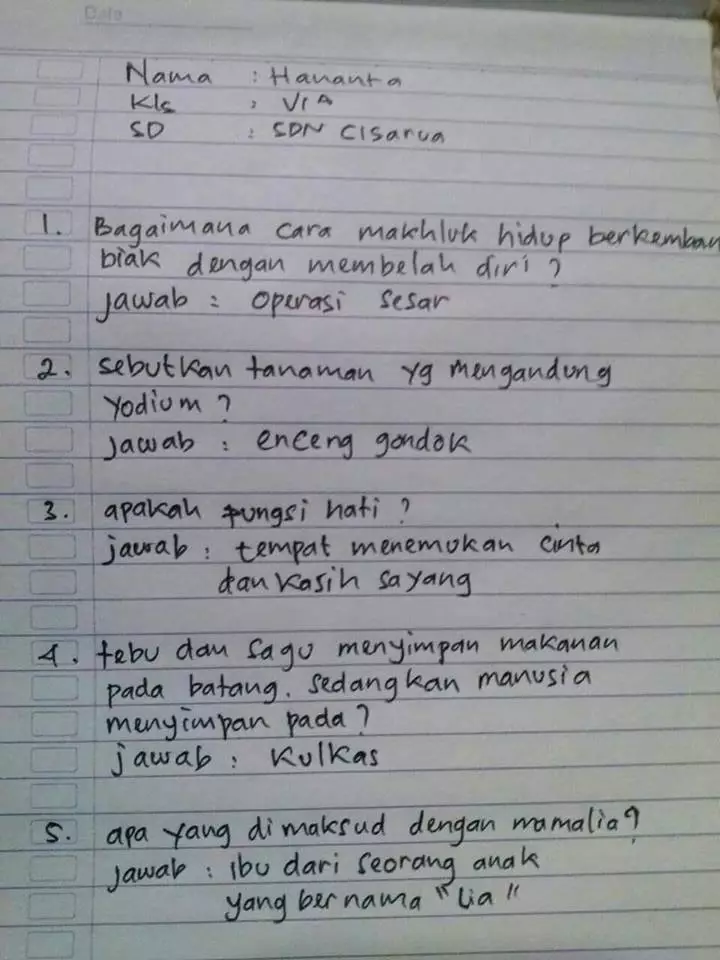 jawaban tugas kocak © berbagai sumber