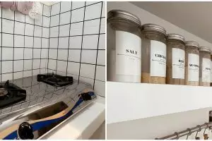 Biar mungil tapi estetik, 9 potret dapur sempit di rumah kontrakan ini ciamik tanpa kitchen set