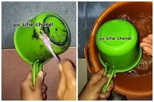 Cuma dengan 1 bahan dapur ini, gayung berkerak dan lumutan bisa kinclong seperti baru beli