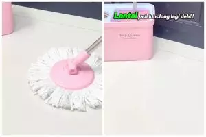 Trik emak-emak mengepel lantai ini langsung kesat hanya pakai 1 tambahan bahan dapur
