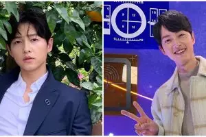 Bangga jadi ayah dua anak, begini momen Song Joong-ki pamerkan foto sang putri di depan wartawan