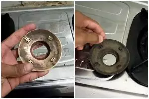 5 Cara membersihkan burner kompor dekil hitam yang efektif 10 menit - 1 jam dan aman