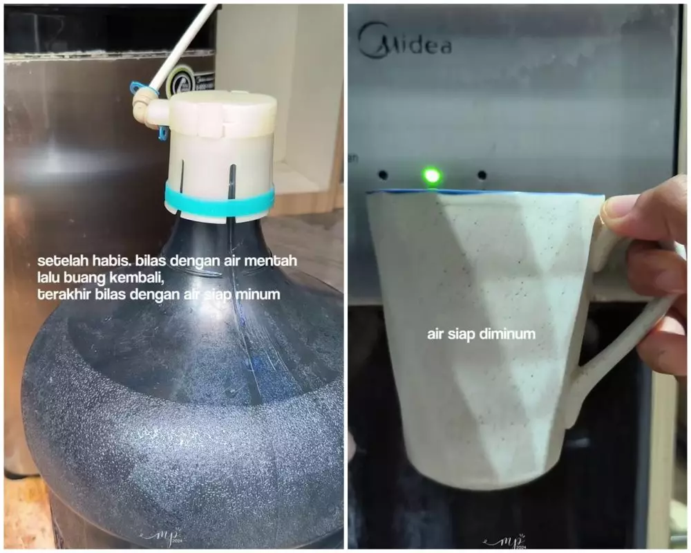 cara mudah bersihkan tangki dispenser © Instagram