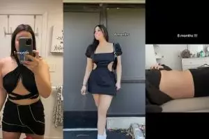 Perut wanita ini rata dari awal hamil hingga melahirkan, 9 potret perjalanan kehamilannya bikin heran