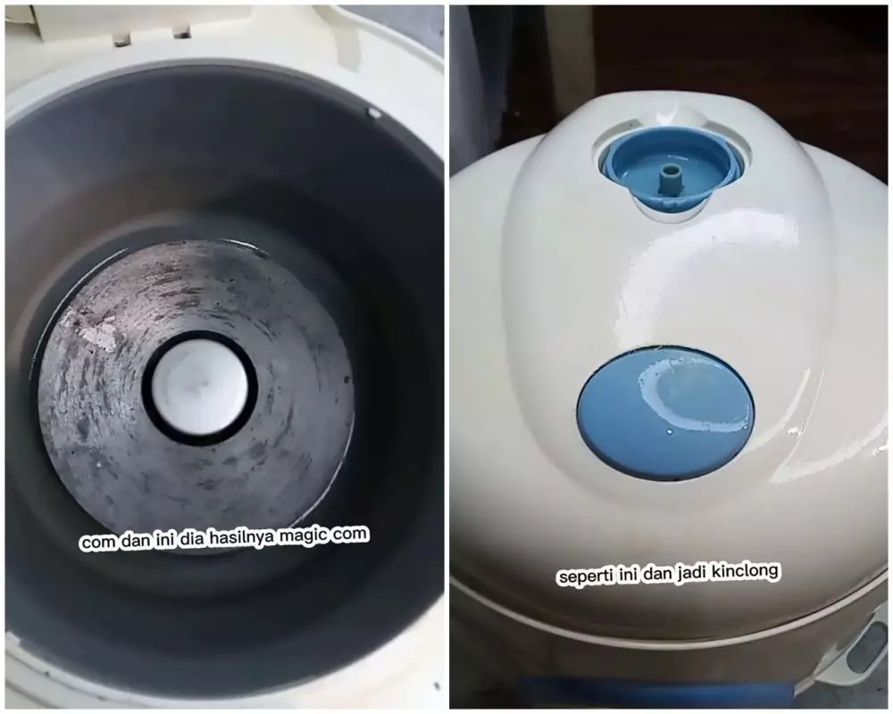 cara efektif bersihkan dasar rice cooker © Instagram
